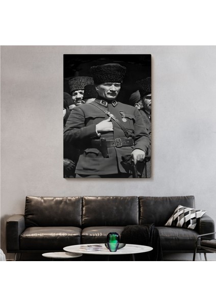 Dekoratif Kanvas Tablo Duvar Dekoru Mustafa Kemal Atatürk Portresi EY123 Bungknv