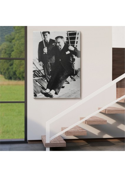 Dekoratif Kanvas Tablo Duvar Dekoru Mustafa Kemal Atatürk Portresi FÜ146 Bungknv