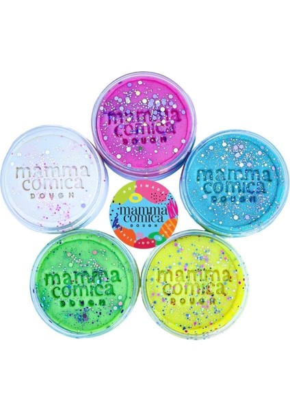 Mammacomica Dough Sprinkle Glitter Doğal Oyun Hamuru 5*130GR