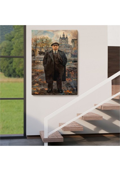 Dekoratif Kanvas Tablo Duvar Dekoru Sovyet Dönemi Rusya Vladimir Lenin 6194 Bungknv