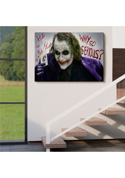 Dekoratif Kanvas Tablo Duvar Dekoru Why So Serious Joker 6618 Bungknv