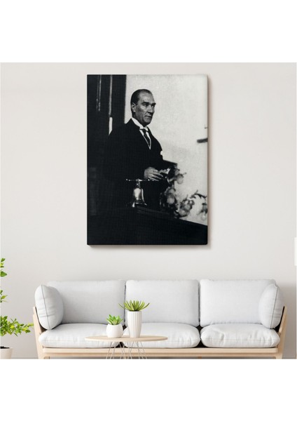 Dekoratif Kanvas Tablo Duvar Dekoru Mustafa Kemal Atatürk Portresi FY148 Bungknv