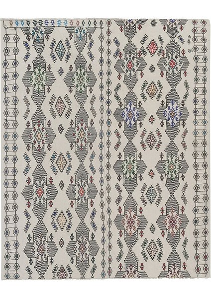 El Dokuma Kilim Karapınar Yöresi Geometrik Desenli Halı 170 x 210 cm