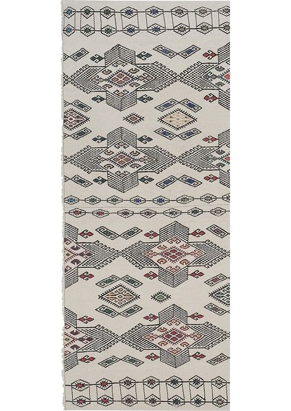 El Dokuma Kilim Karapınar Yöresi Geometrik Desenli Halı 170 x 210 cm