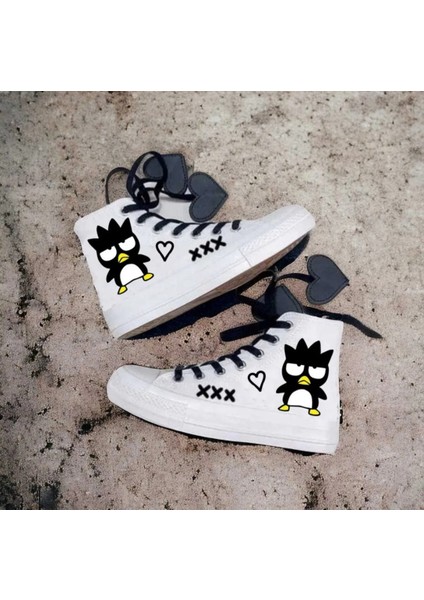 Ördek Kalp Bağcık Baskılı Çocuk Spor Ayakkabı Sneaker