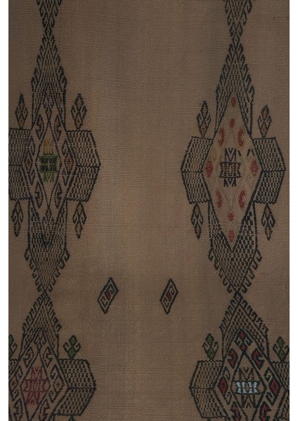 El Dokuma Karapınar Yöresi Geometrik Desenli Uzun Yolluk Kilim 78 x 406 cm