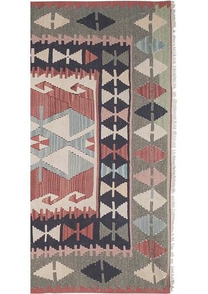 El Dokuma Kayseri Yöresi Geometrik Desenli Uzun Yolluk Kilim 142 x 220 cm fiyatları