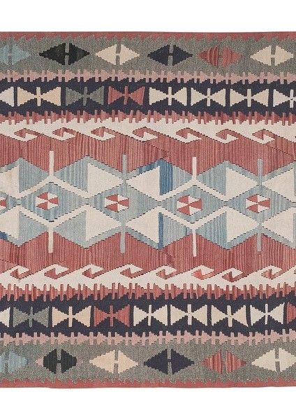 El Dokuma Kayseri Yöresi Geometrik Desenli Uzun Yolluk Kilim 142 x 220 cm modelleri