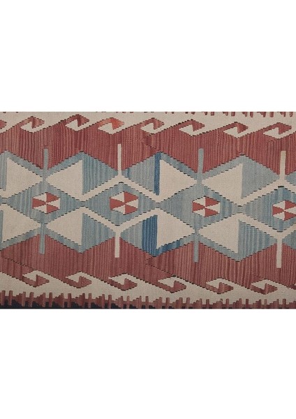 El Dokuma Kayseri Yöresi Geometrik Desenli Uzun Yolluk Kilim 142 x 220 cm indirimleri