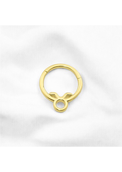Altın Boğa Burcu Halka Helix Piercing