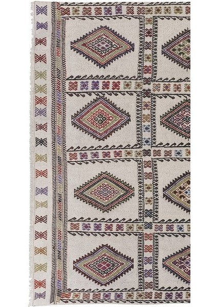 El Dokuma Karapınar Yöresi Geometrik Desenli kilim 149 x 208 cm fırsatları