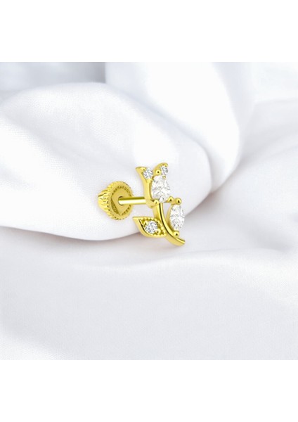 Altın Çiçek Helix Piercing