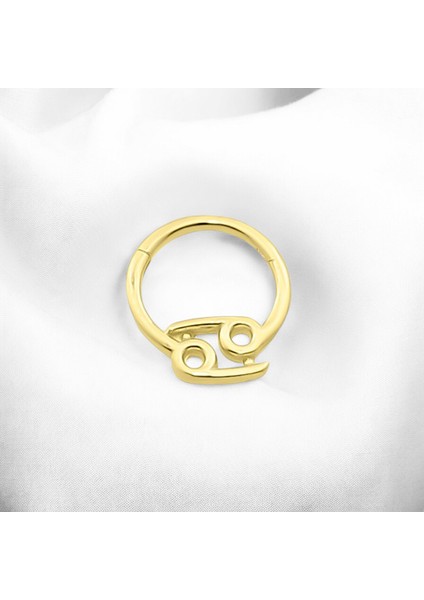 Altın Yengeç Burcu Halka Helix Piercing