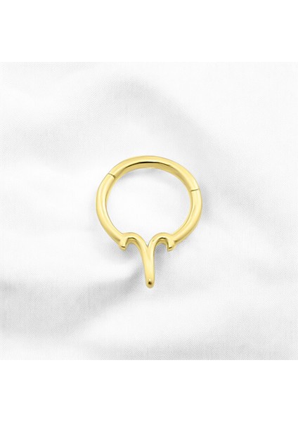 Altın Koç Burcu Halka Helix Piercing