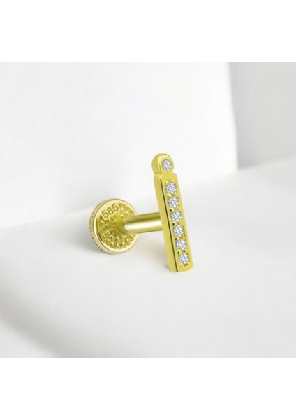 Altın I Harfi Tragus Piercing