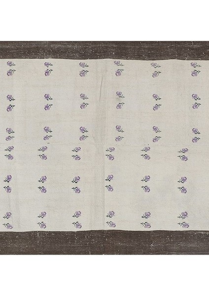 El Dokuma Kilim Karapınar Yöresi Çiçek Desenli Halı 132 x 164 cm