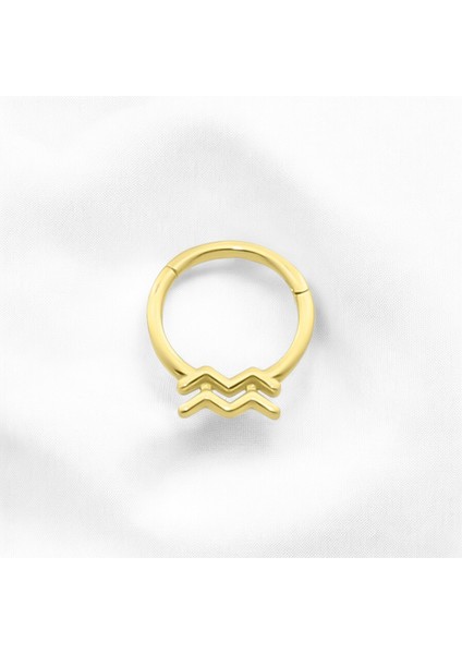 Altın Kova Burcu Halka Helix Piercing