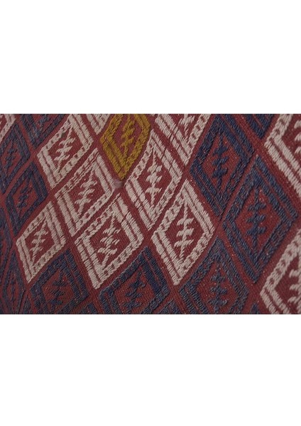 El Dokuma Kilim Bergama Yöresi Geometrik Desenli Halı 136 x 204 cm