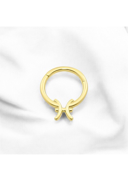 Altın Balık Burcu Halka Helix Piercing