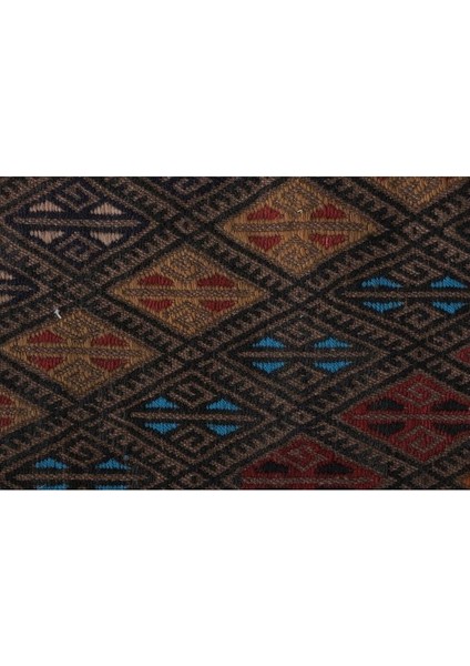 El Dokuma Geometrik Desenli Uzun Yolluk Kilim 67 X 427 Cm