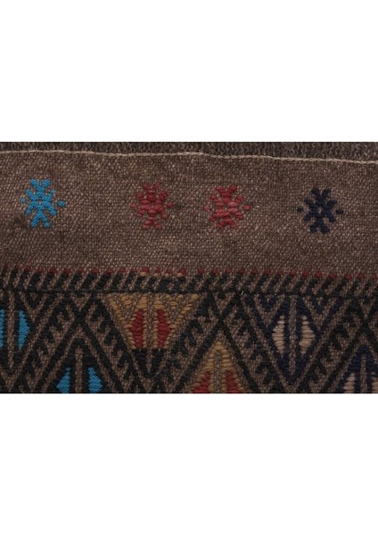 El Dokuma Geometrik Desenli Uzun Yolluk Kilim 67 X 427 Cm