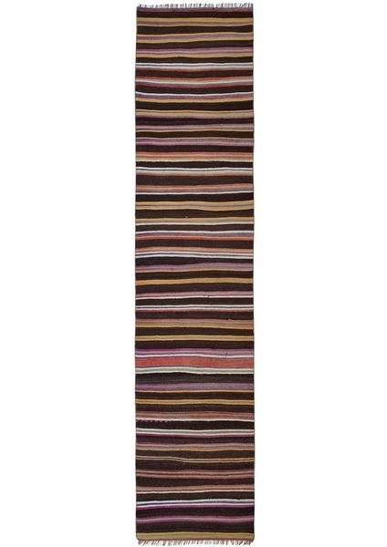 Çizgili El Dokuma Kilim Yolluk 72 x 328 cm