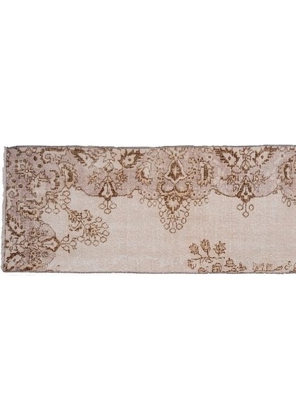 El Dokuma Çiçek Desenli Uzun Yolluk Halı 61 x 290 cm