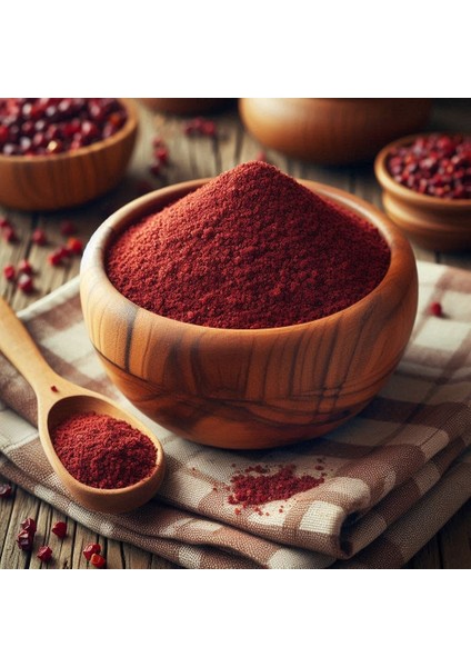 Doğal Gurme Serisi Sumak Öğütülmüş, Toz Sumak Ev Yapımı Tadında 180GR modelleri