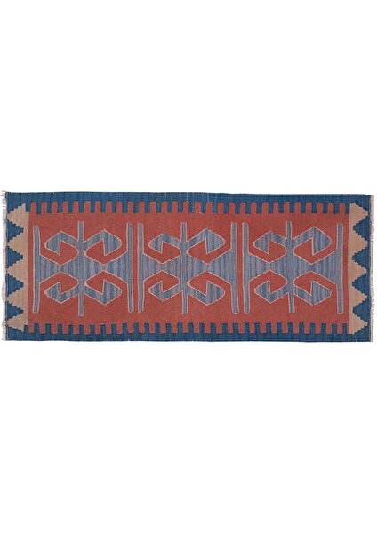 Etnik Bulvar El Dokuma Kilim Geometrik Desenli Halı 45 X 105 Cm