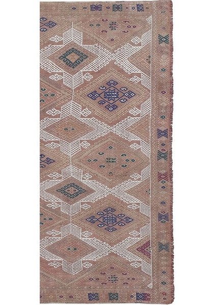 Etnik Bulvar El Dokuma Karapınar Yöresi Geometrik Desenli kilim 148 X 204 Cm