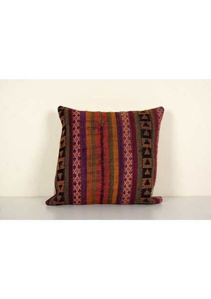 Çizgili El Dokuma Kilim Kırlent Kılıf (Içliksizdir)