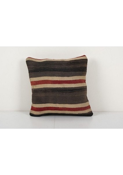 Çizgili El Dokuma Kilim Kırlent Kılıf (Içliksizdir)