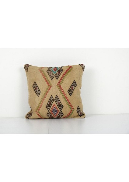 Geometrik Desenli El Dokuma Kilim Kırlent Kılıf (Içliksizdir)