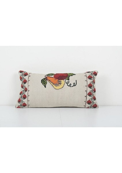 Çiçek El Dokuma Kilim Kırlent Kılıf (Içliksizdir)