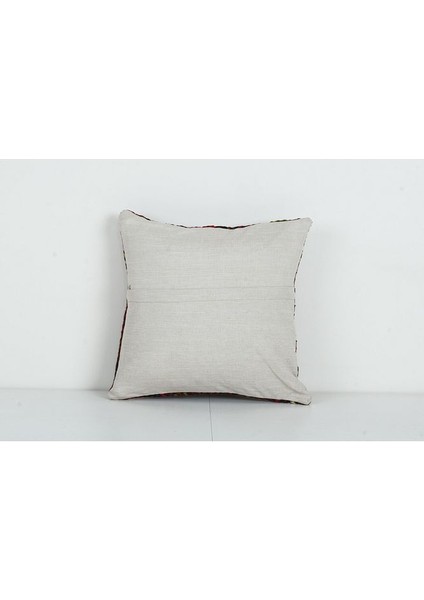 Kırmızı Renkli Geometrik El Dokuma Kilim Kırlent Kılıf 40 x 40 cm fırsatları