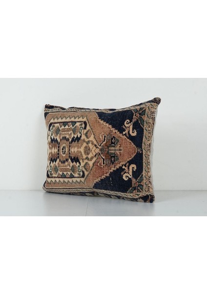 Kahverengi Renkli Geometrik El Dokuma Kilim Kırlent Kılıf 40 x 55 cm modelleri