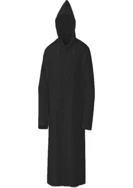 Pvc Süper Fermuarlı Yağmurluk Siyah MK5133