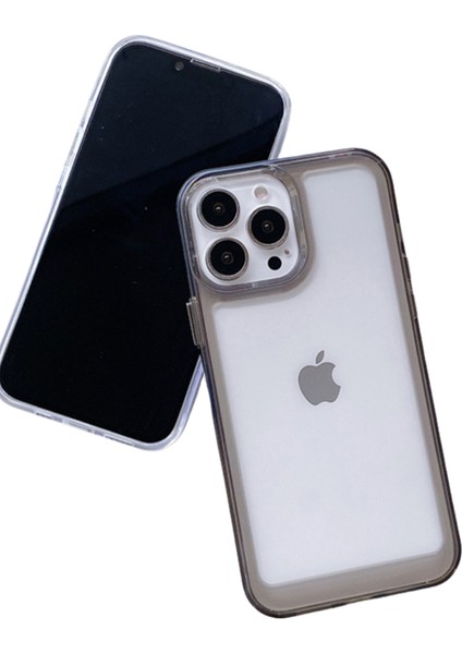 İphone 11 Uyumlu Kristal Space Gümüş Buton Kamera Çıkıntılı Kılıf darbe emici Koruycu kapak