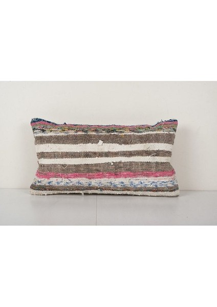 Çizgili Desenli El Dokuma Kilim Kırlent Kılıf (Içliksizdir)