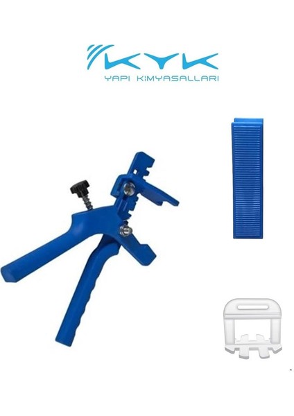 Seramik Tesviye Sistemi Kama (100)+ Pense + Klips 1mm (200)