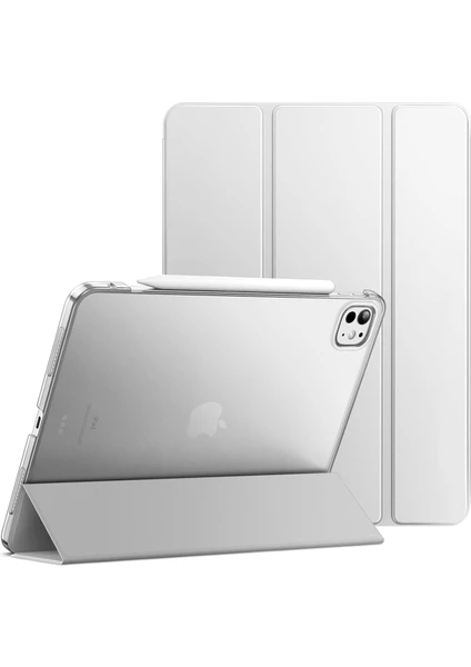 iPad Pro 11INÇ M4 2024 Uyumlu Kılıf Smart Cover Kalem Bölmeli Standlı Kapak Case A2836 A2837 A3011