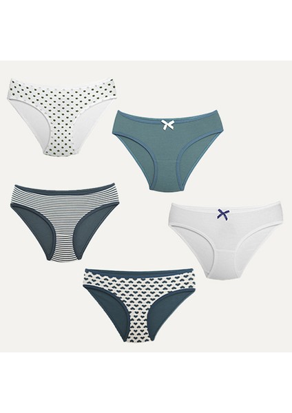 Kız Çocuk Baskılı Pamuklu Kumaş Slip Külot %95 Pamuk %5 Elastan modelleri