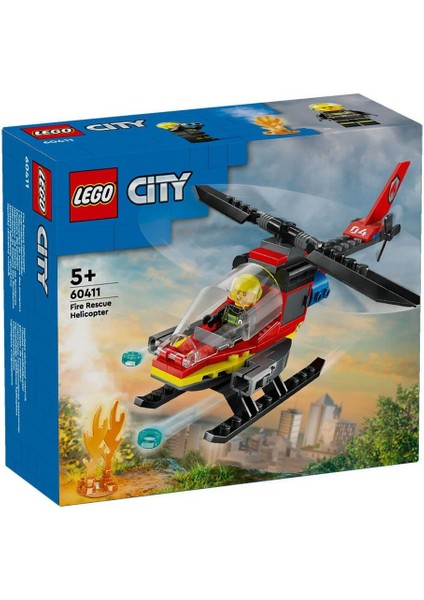 60411 LEGO City Itfaiye Kurtarma Helikopteri 85 Parça +5 Yaş