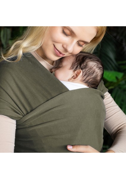Natural Gri Wrap Sling - Pamuklu Esnek Bebek Taşıma Şalı - Yenidoğan Bebeklerin Ihtiyacı Olan Ten Teması ve M Pozisyonu fiyatları