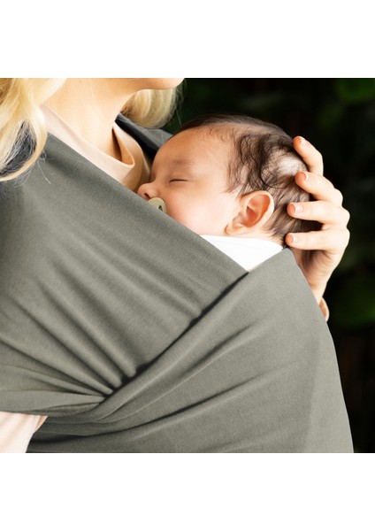 Natural Gri Wrap Sling - Pamuklu Esnek Bebek Taşıma Şalı - Yenidoğan Bebeklerin Ihtiyacı Olan Ten Teması ve M Pozisyonu indirimleri