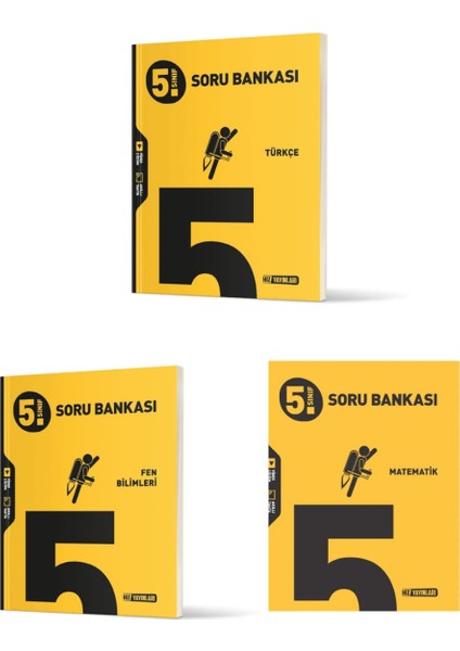 Hız Yayınları 5. Sınıf Matematik Soru Bankası - Türkçe Soru Bankası - Fen Bilimleri Soru Bankası