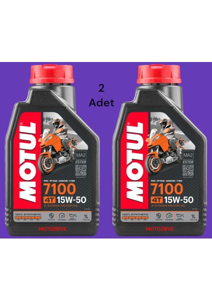 7100 15W-50 4t Tam Sentetik Motor Yağı 1 Litre (2 Adet) fiyatları