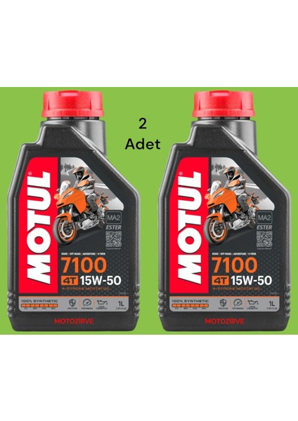 7100 15W-50 4t Tam Sentetik Motor Yağı 1 Litre (2 Adet) modelleri