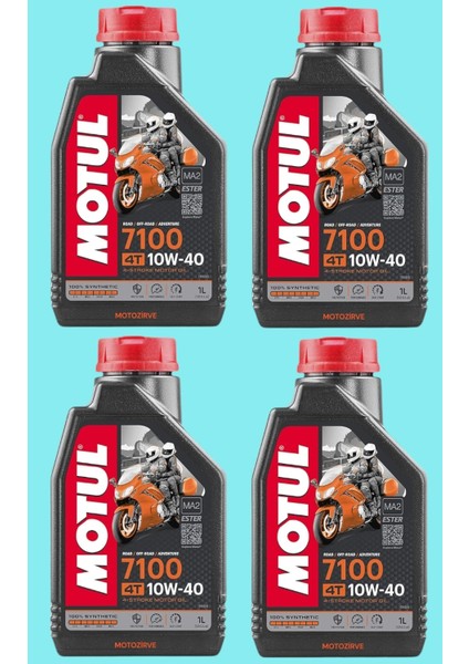 7100 10W40 4t % 100 Sentetik Motor Yağı 1 Litre (4 Adet)