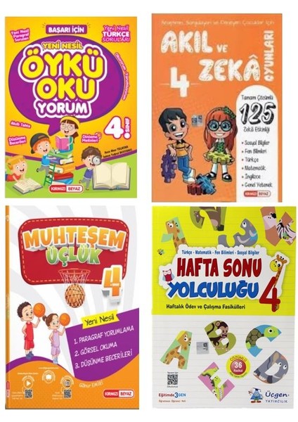 4. Sınıf Muhteşem Üçlük - Akıl ve Zeka Oyunları - Öykü Okuyorum - Üçgen Haftasonu 4'lü Set